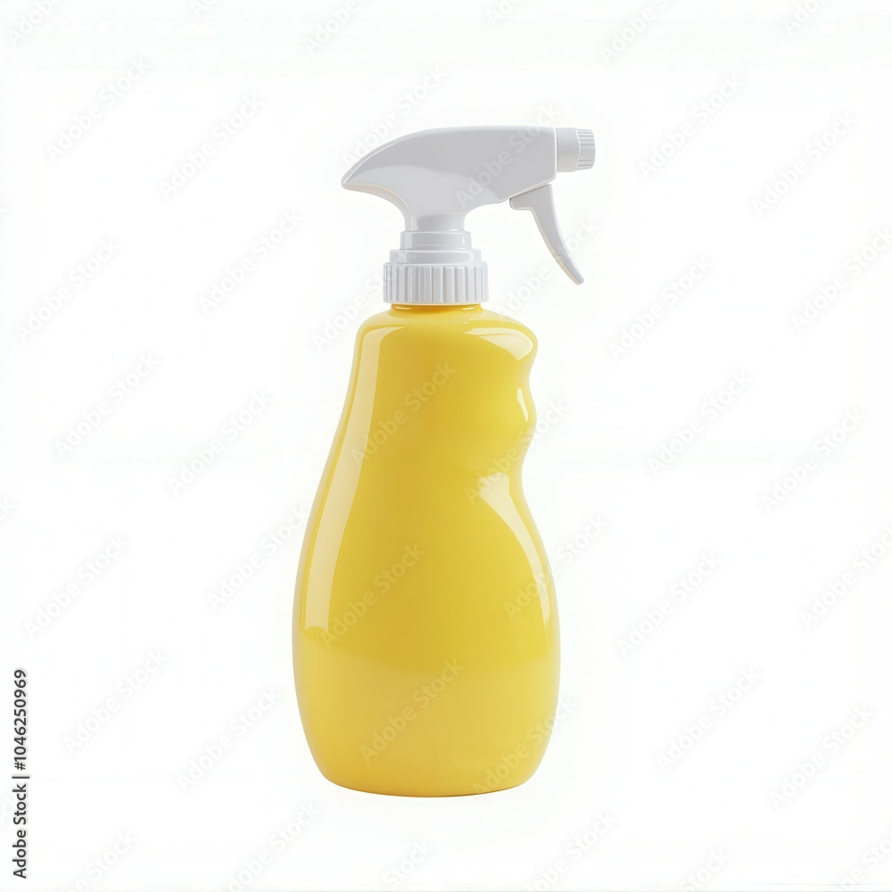Yellow spray bottle on white isolated background Yellow spray bottle on white isolated background