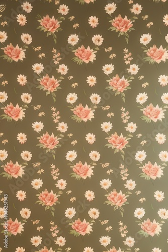 Wallpaper Mural flowers pattern wallpaper Torontodigital.ca