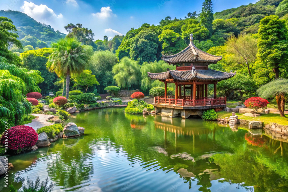 Xiamen botanical garden, isolated on natural background Xiamen botanical garden, isolated on natural background