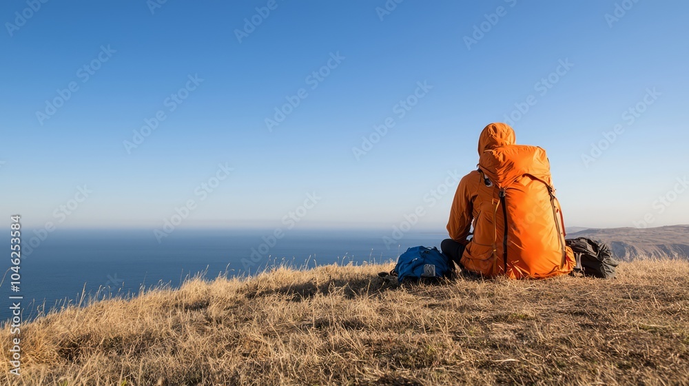 Serene Sunrise at Cliff-Top Campsite: Solo Traveler Embracing Nature Adventure by Ocean Horizon - Ultra-Detailed Nature Camping Scene Serene Sunrise at Cliff-Top Campsite: Solo Traveler Embracing Nature Adventure by Ocean Horizon - Ultra-Detailed Nature Camping Scene