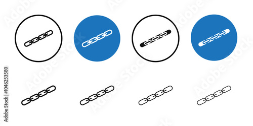 Link icon Black line art vector logo set