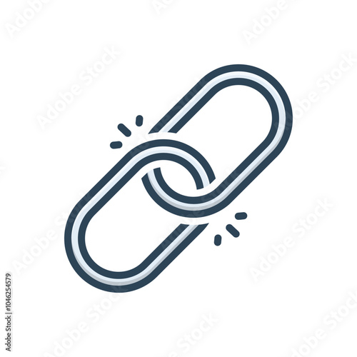 Color illustration icon for link