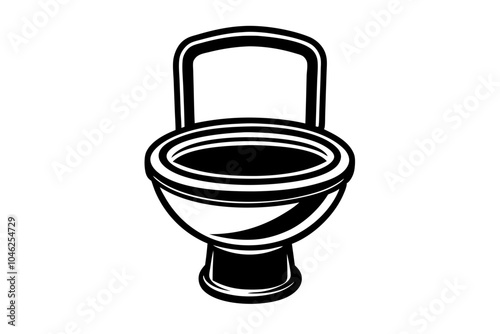 Toilet line  bowl sanitaryware vector bathroom