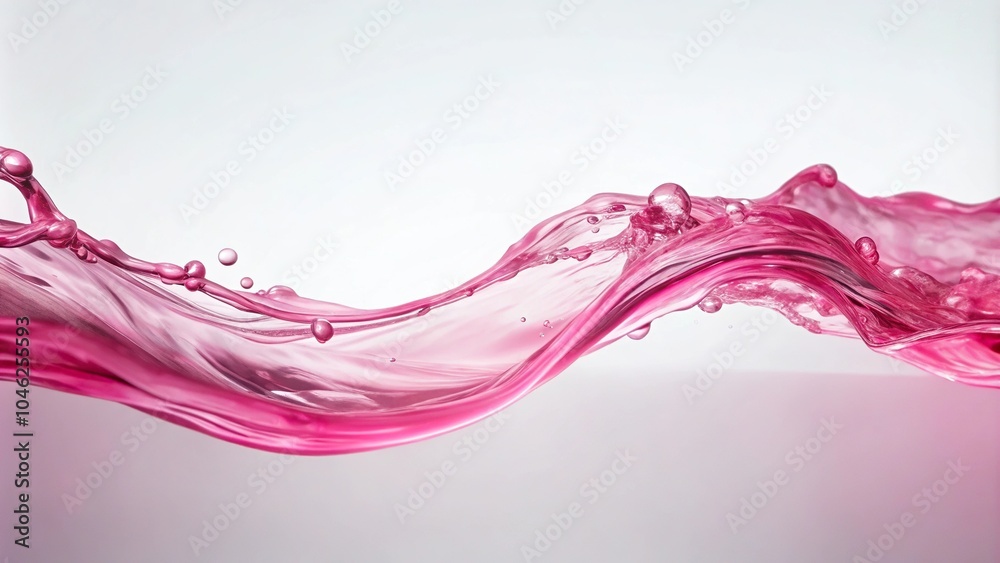 A gentle pink liquid flows in slow motion, creating beautiful patterns on a bright white background, A gentle pink liquid flows in slow motion, creating beautiful patterns on a bright white background,