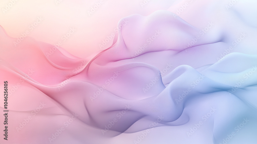 Fototapeta premium A soft gradient abstract background with gentle waves and organic shapes, evoking a sense of calm and fluidity