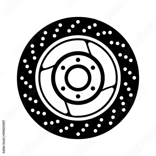 Car brake disc icon vector