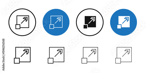 Power button icon Black line art vector logo set