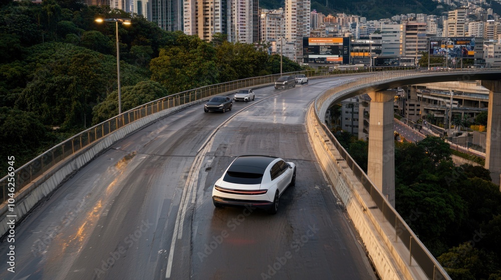 Futuristic cityscape with zero e technology a vision of urban mobility and sustainability in the modern world Futuristic cityscape with zero e technology a vision of urban mobility and sustainability in the modern world
