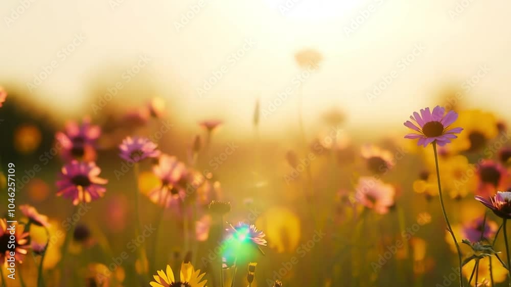 Soft-Focus Wildflowers in Sunlit Breeze Soft-Focus Wildflowers in Sunlit Breeze