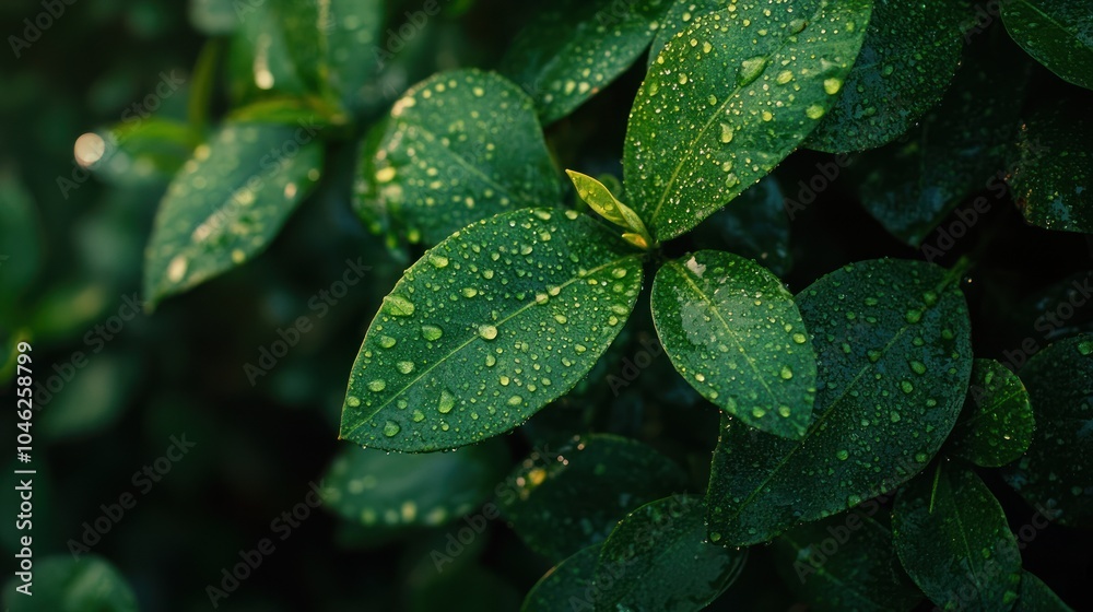 Dewy Green Leaves Dewy Green Leaves