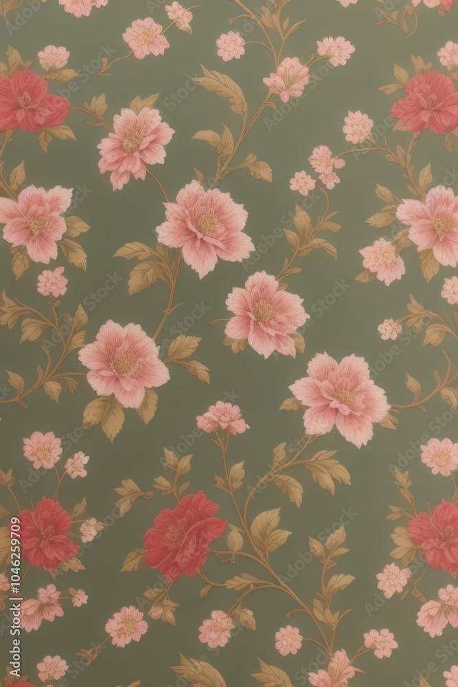 Obraz premium flowers pattern wallpaper