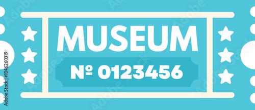 Blue museum ticket granting access to art, history, and culture