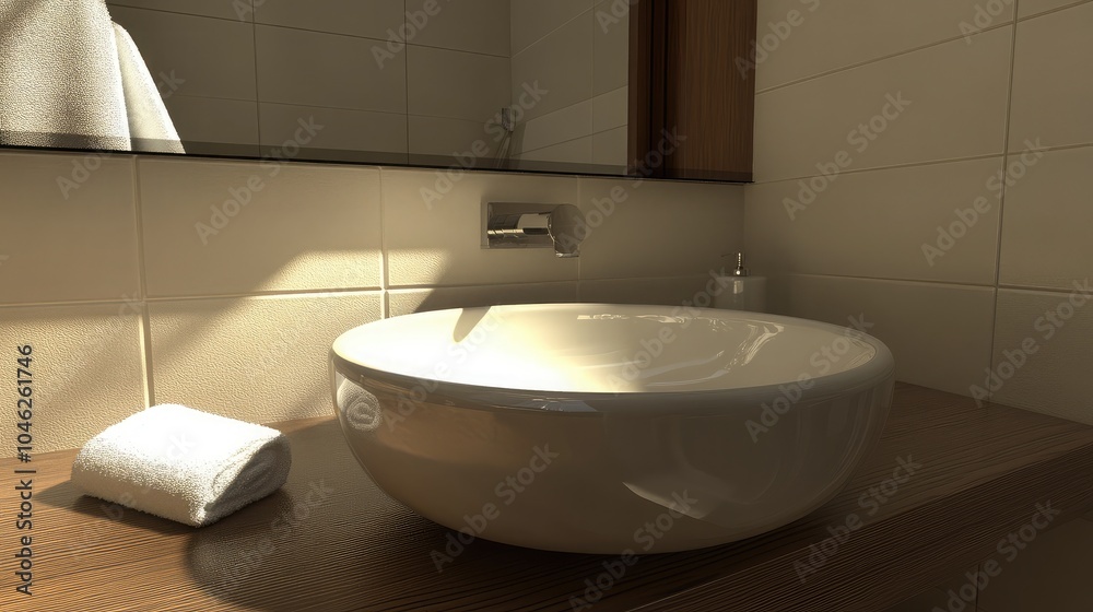 Modern bathroom with elegant sink design