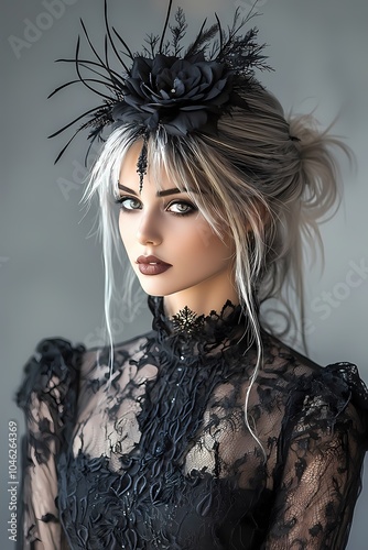 Elegant Renaissance Vampire in Classical Attire