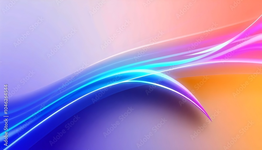 Abstract Light Swirls - Gradient Colors, Flowing Design Abstract Light Swirls - Gradient Colors, Flowing Design