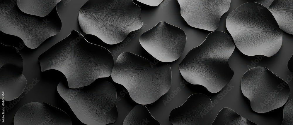 Black rose petal shapes background, minimalist and elegant pattern Black rose petal shapes background, minimalist and elegant pattern