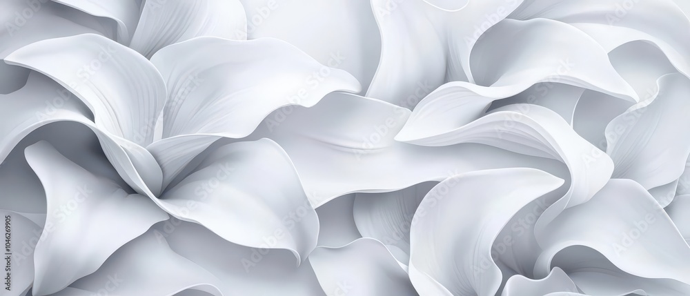 Subtle abstract lilies in shades of grey, creating a minimalist floral backdrop Subtle abstract lilies in shades of grey, creating a minimalist floral backdrop