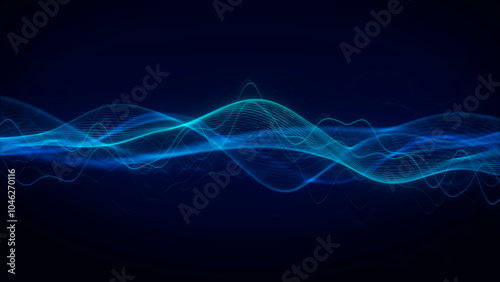 Abstract Digital Wave Technology Background