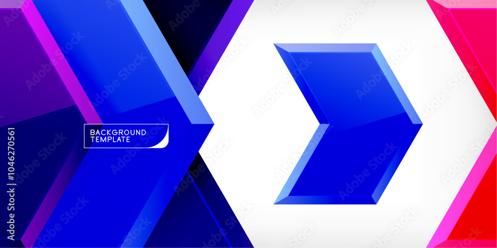 Vector 3d arrow techno design template Vector 3d arrow techno design template