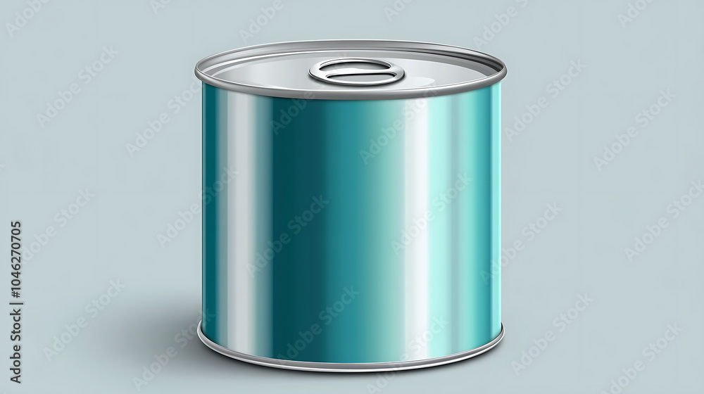 Vector illustration of a tin can mockup. created with Generative AI technology Vector illustration of a tin can mockup. created with Generative AI technology
