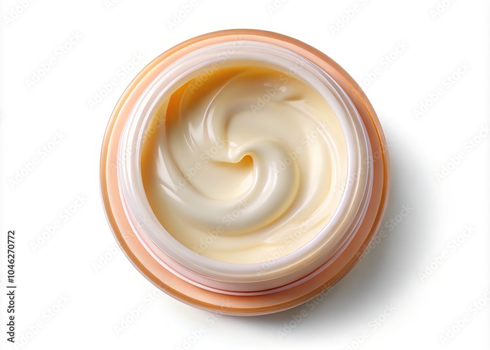 A serene white backdrop highlights the rich, smooth, and silky cream texture, ideal for emphasizing premium skincare and cosmetic product branding. A serene white backdrop highlights the rich, smooth, and silky cream texture, ideal for emphasizing premium skincare and cosmetic product branding.
