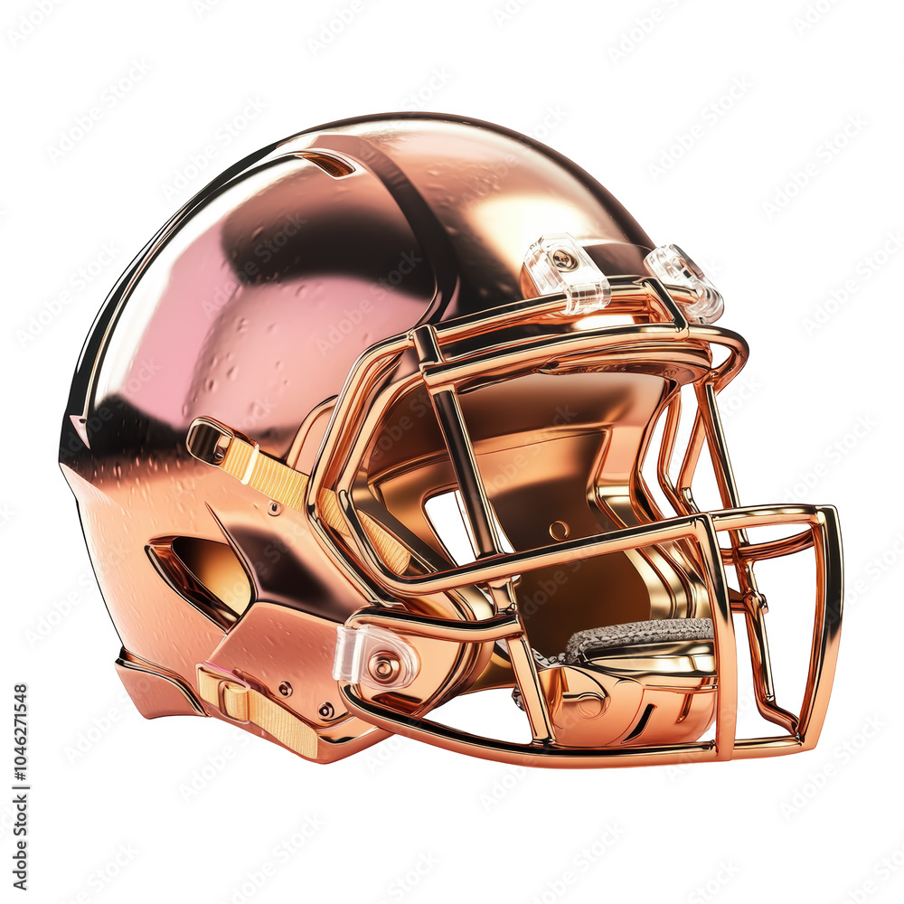 Fototapeta premium Shiny 3D Football Helmet with Detailed Design