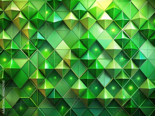Bright green geometric backdrop perfect for modern digital initiatives and creative artwork templates, adding a fresh and innovative touch to your design projects.