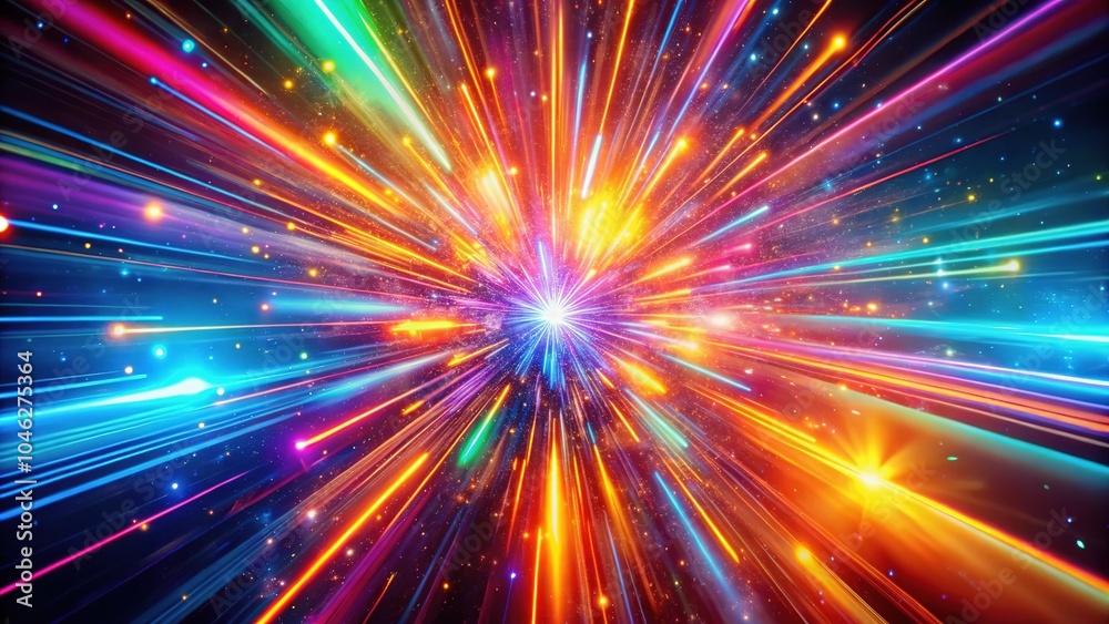 Naklejka premium Captivating slow-motion optical flares against a black backdrop, designed to elevate creative visual effects in striking 4K footage for breathtaking cinematic visuals.