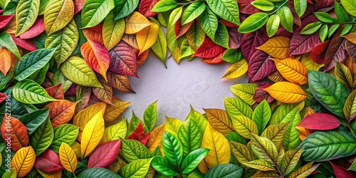 Delicate leafy frame designed for nature-themed decor. Perfect for enhancing invitations, cards, or wall art, bringing a refreshing touch of greenery to your space.