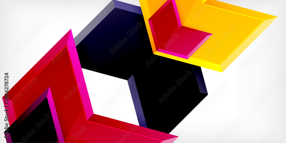 Vector 3d arrow techno design template Vector 3d arrow techno design template