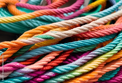 Colorful large rope adds beauty and versatility, transforming moods and adaptable for various purposes. 