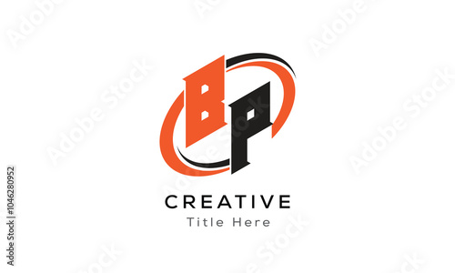 Free Download BP creative letter logo with circle area. Initial letter BP linked circle uppercase monogram logo. BP initial letter logo vector design. - GFXLoad