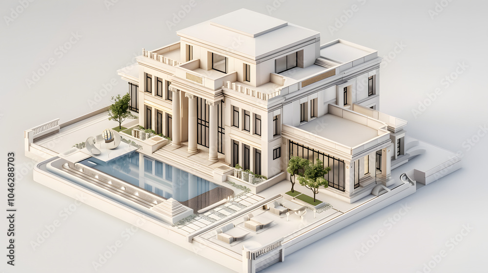 Modern Luxury Mansion design 3D Modern Luxury Mansion design 3D