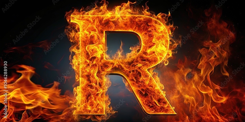 Letter R Fireworks Transform your designs with an R fire letter animation, showcasing ...