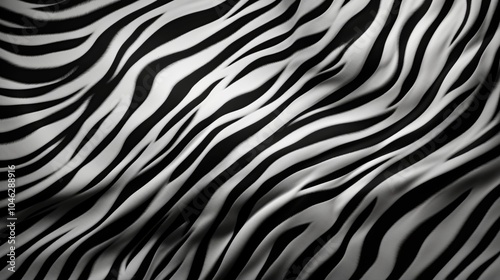 Black and white zebra skin pattern background.