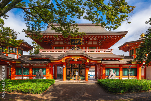 Obraz na płótnie Chiba Shrine, a Shinto shrine located in Chuo ku, Chiba City, Japan
