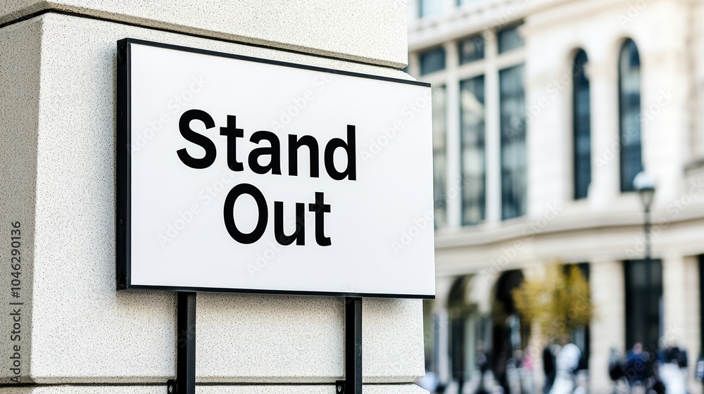 Obraz premium Stand Out Sign: London Street Scene 