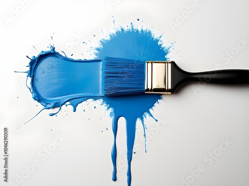 paint brush and paint