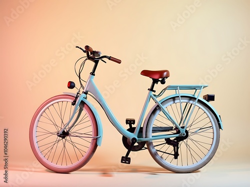 vintage bicycle on a wall background