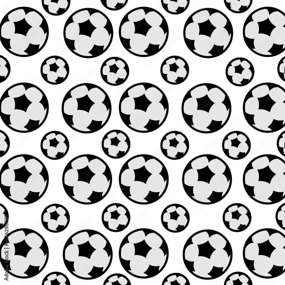 Obraz premium soccer balls seamless pattern