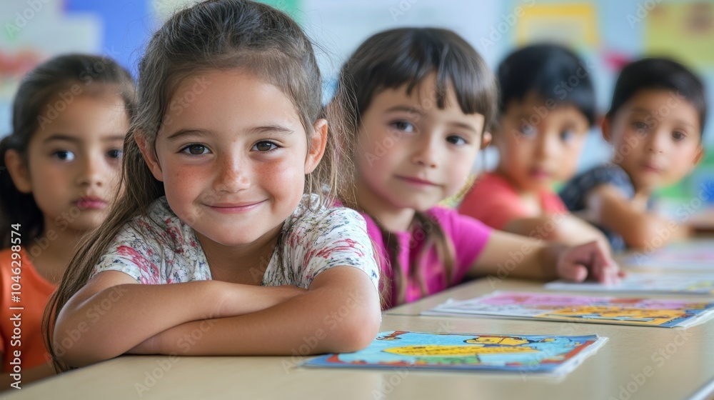 Children participating in a multilingual education program at school where lessons are conducted in several languages promoting cultural diversity and understanding Children participating in a multilingual education program at school where lessons are conducted in several languages promoting cultural diversity and understanding