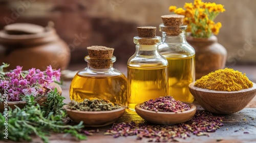 Ayurveda doctor in India offering skincare treatments using herbal oils and natural ingredients for beauty and health.