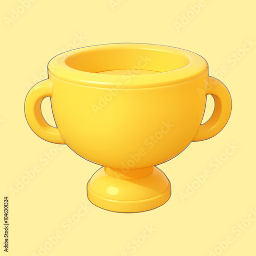 Trophy Icon Cartoon Illustration