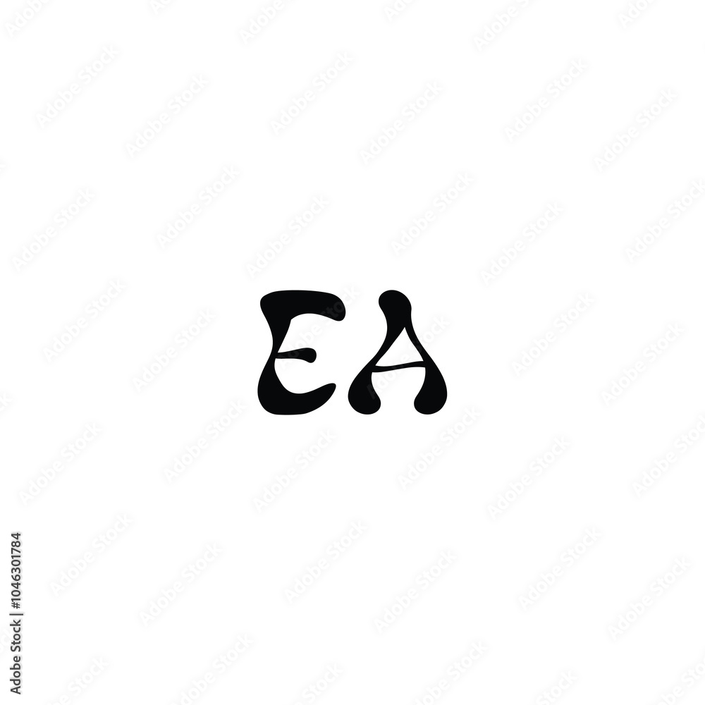 EA monogram logo design letter text name symbol monochrome logotype alphabet character simple logo