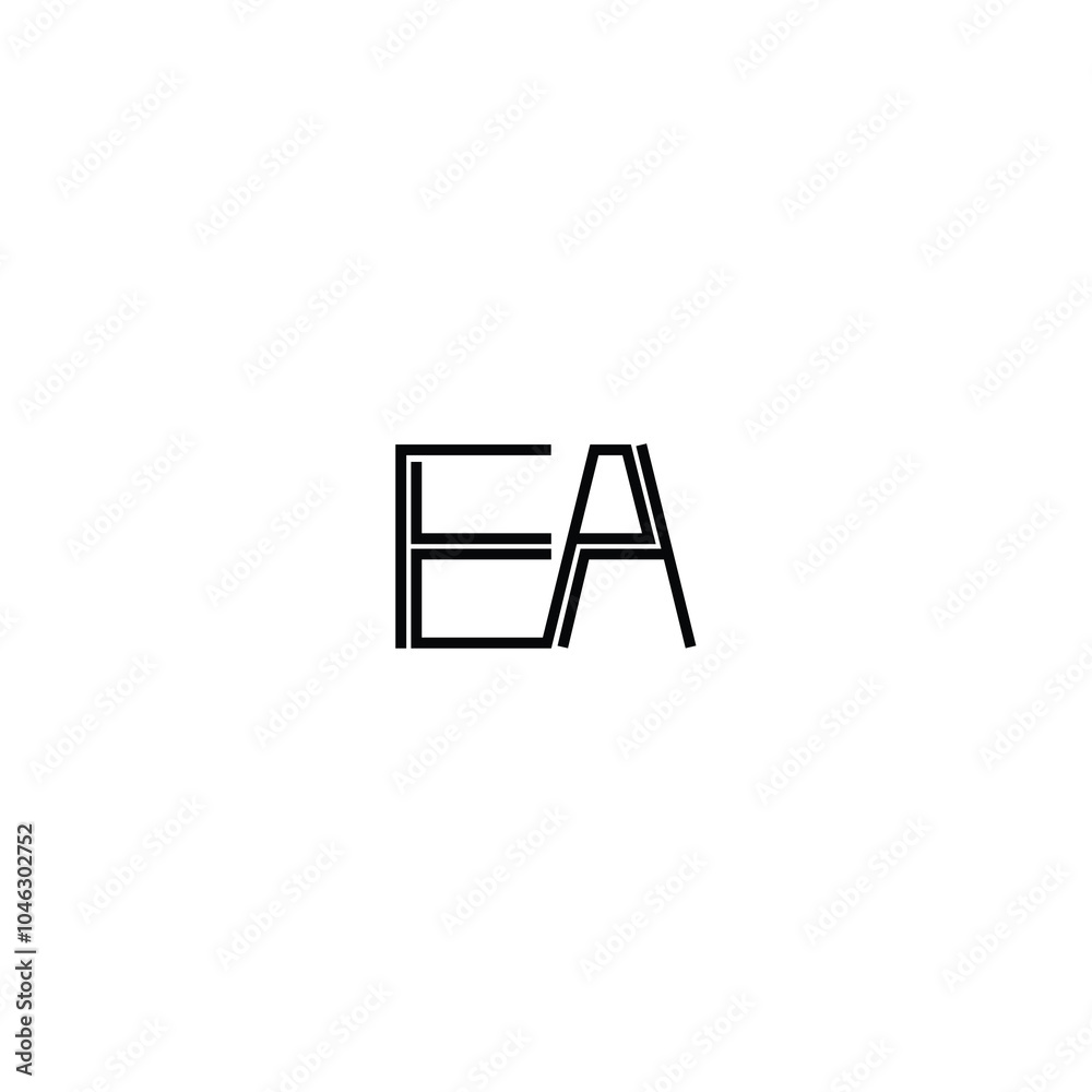 EA monogram logo design letter text name symbol monochrome logotype alphabet character simple logo EA monogram logo design letter text name symbol monochrome logotype alphabet character simple logo