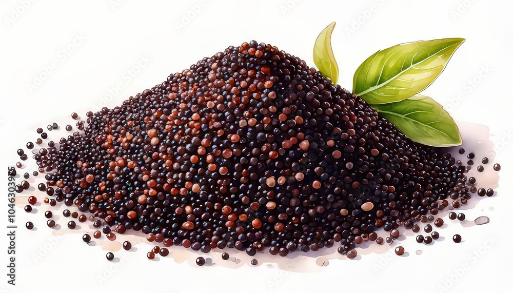 Organic Black Quinoa Seeds Isolated on White Background Organic Black Quinoa Seeds Isolated on White Background