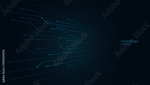 AI graphic design for website, banner, header, social media, mobile app, UI.Artificial Intelligence with circuit electric line style. Digital futuristic machine learning design.
