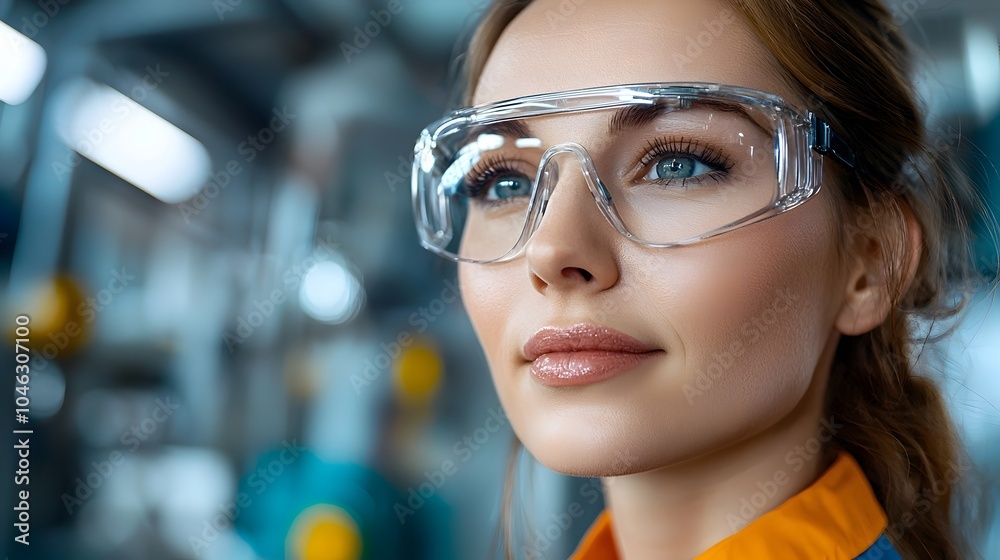 Female Mechanical Engineer Carefully Adjusting and Inspecting Industrial Machinery While Working in a Busy Factory Production Environment Female Mechanical Engineer Carefully Adjusting and Inspecting Industrial Machinery While Working in a Busy Factory Production Environment