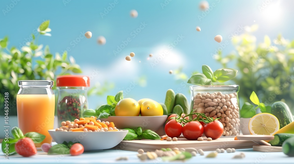 Vibrant ingredients for a healthy lifestyle Vibrant ingredients for a healthy lifestyle
