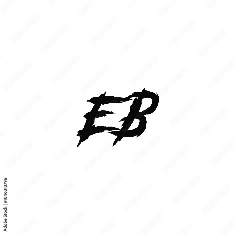 EB monogram logo design letter text name symbol monochrome logotype alphabet character simple logo EB monogram logo design letter text name symbol monochrome logotype alphabet character simple logo